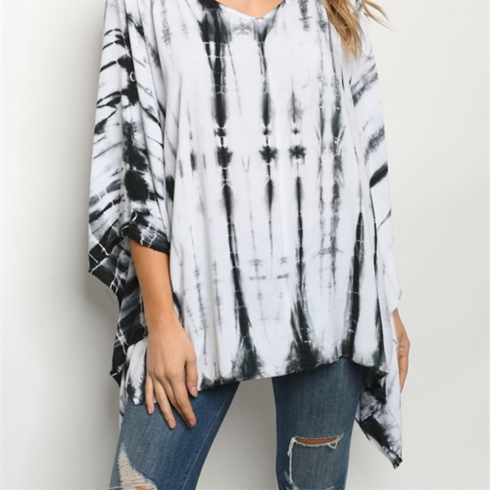 LAST 2! TIE DYE BOHO STYLE TOP - Picture 3 of 5